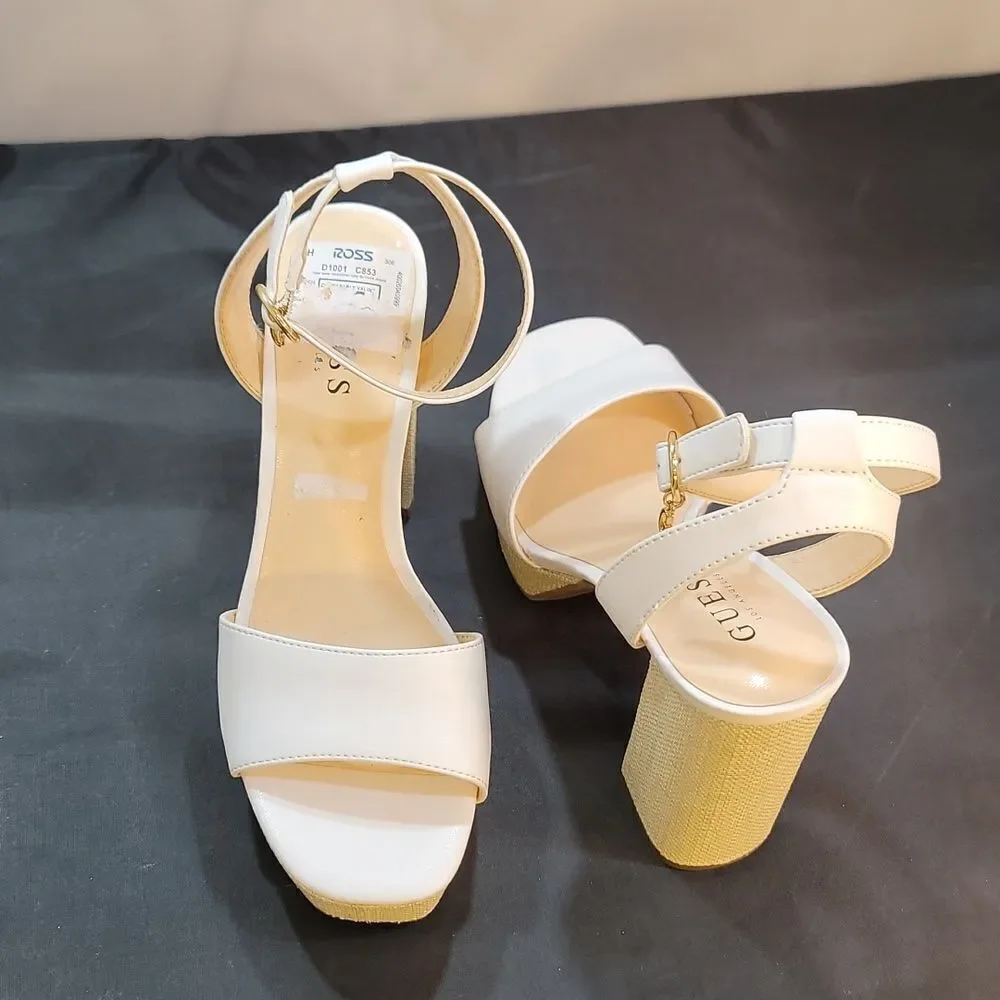 BRAND NEW GUESS PLATFORM BLOCK HEEL OPEN TOE SANDAL